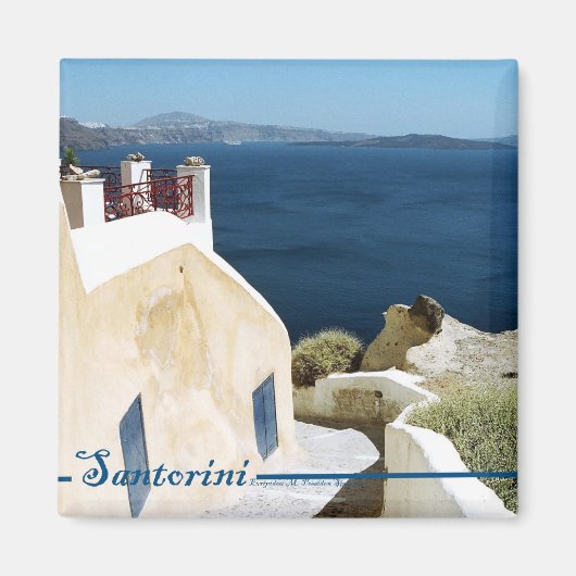 Griekse eiland-santorini magneet (Voorkant)