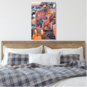Griekse eilanden canvas afdruk (Insitu (Slaapkamer))