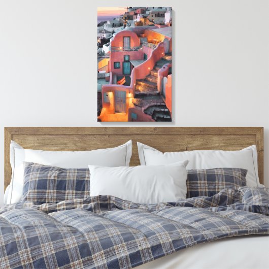 Griekse eilanden canvas afdruk (Insitu (Slaapkamer))