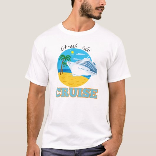 Griekse Eilanden Cruise vakantie T-shirt (Voorkant)