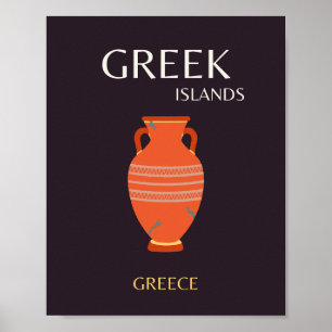Griekse eilanden, Griekenland, Reis, Preppy Poster