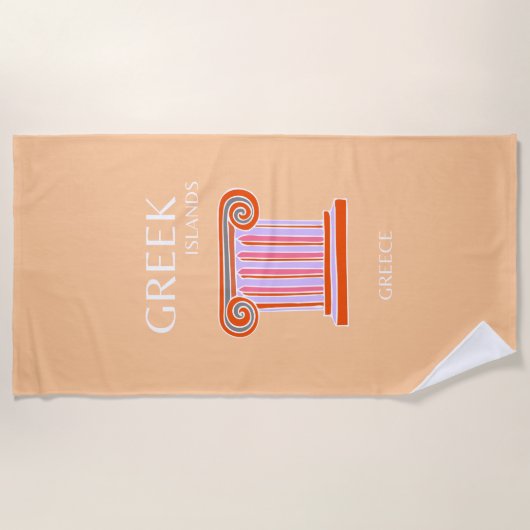 Griekse eilanden, Griekenland, Reiskunst, Oranje Strandlaken (Voorkant)