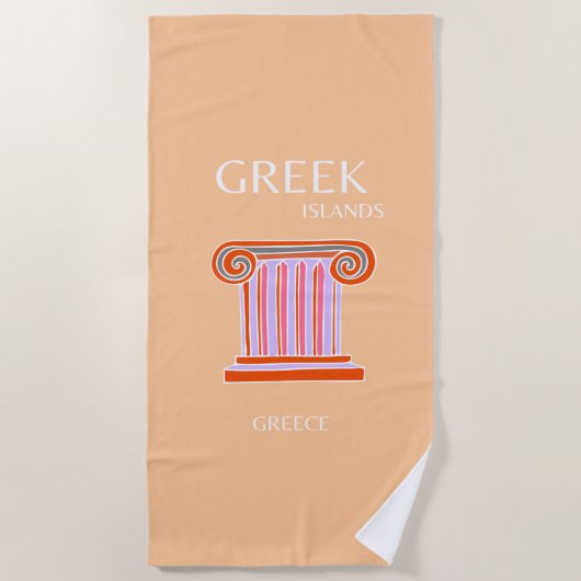 Griekse eilanden, Griekenland, Reiskunst, Oranje Strandlaken (Voorkant)