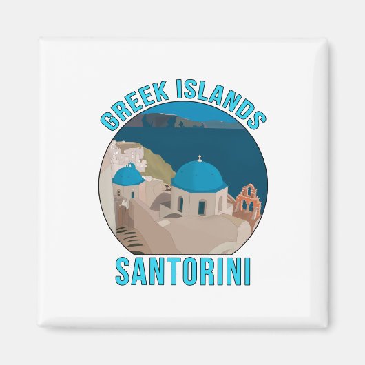 Griekse eilanden Santorini Magneet (Voorkant)