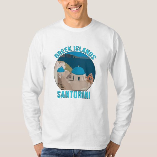 Griekse eilanden Santorini T-shirt (Voorkant)