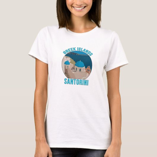 Griekse eilanden Santorini T-shirt (Voorkant)