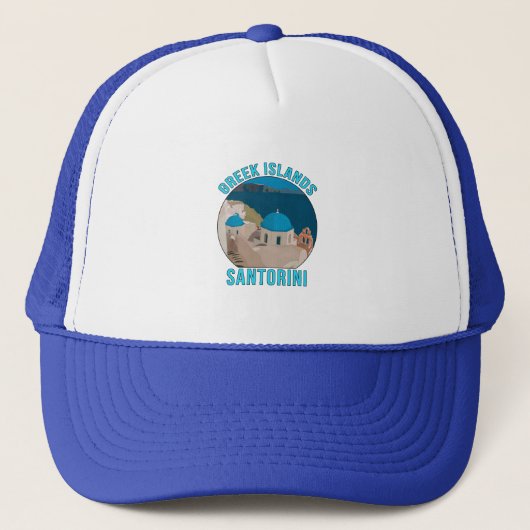 Griekse eilanden Santorini Trucker Pet (Voorkant)