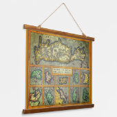 Griekse eilanden zeldzame kaarten | hangend wandkleed (Gebogen)