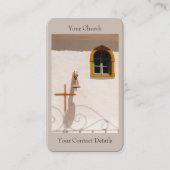 Griekse Eilandkerk met kruis en Bell Paxos Visitekaartje (Voorkant)