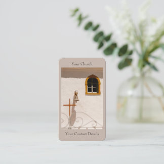 Griekse Eilandkerk met kruis en Bell Paxos Visitekaartje