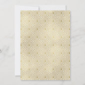 Griekse elegantie bruiloft uitnodiging, Faux Gold Kaart (Achterkant)