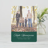 Griekse en Engelse Kerstmis fotokaart Feestdagenkaart (Staand voorkant)