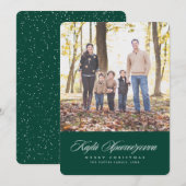 Griekse en Engelse Kerstmis fotokaart Feestdagenkaart (Voorkant / Achterkant)