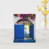 Griekse en Turkse stijlblauw deur Kaart (Gele Bloem)