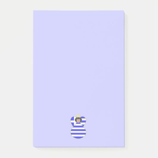 Griekse engel met zwart haar post-it® notes (Voorkant)