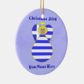 Griekse Engel Vlag Blond Haar Keramisch Ornament (Rechts)