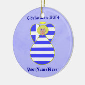 Griekse Engel Vlag Blond Haar Keramisch Ornament (Links)