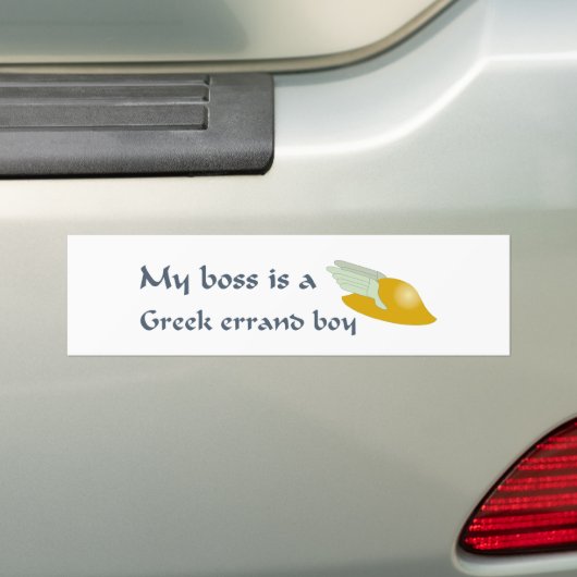 Griekse Errand Boy Bumpersticker (Op auto)