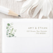 griekse eucalyptusadreslabel etiket (Insitu)