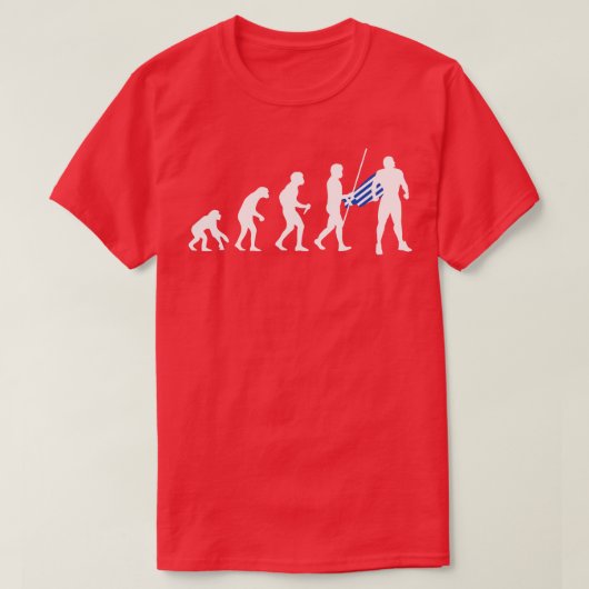 Griekse Evolutie Superheld T-shirt (Design voorkant)