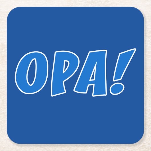 Griekse feestdag (donkerblauw) kartonnen onderzetters (Voorkant)