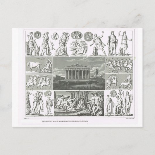 Griekse festivals en mythologie briefkaart (Voorkant)