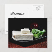 Griekse fetasekaas briefkaart (Voorkant / Achterkant)