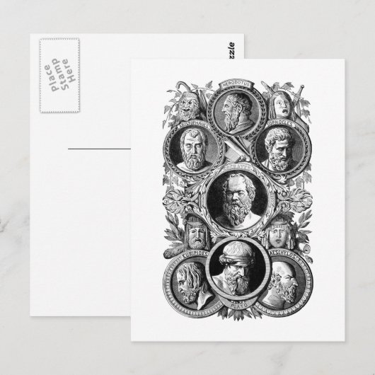 Griekse filosofen briefkaart (Voorkant / Achterkant)