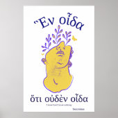 Griekse filosoof citeert Socrates Ancient Griekenl Poster (Voorkant)