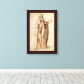 Griekse filosoof met menselijke schedel door Miche Canvas Afdruk (Insitu (Houten vloer))