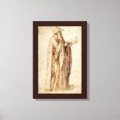 Griekse filosoof met menselijke schedel door Miche Canvas Afdruk (Voorkant)