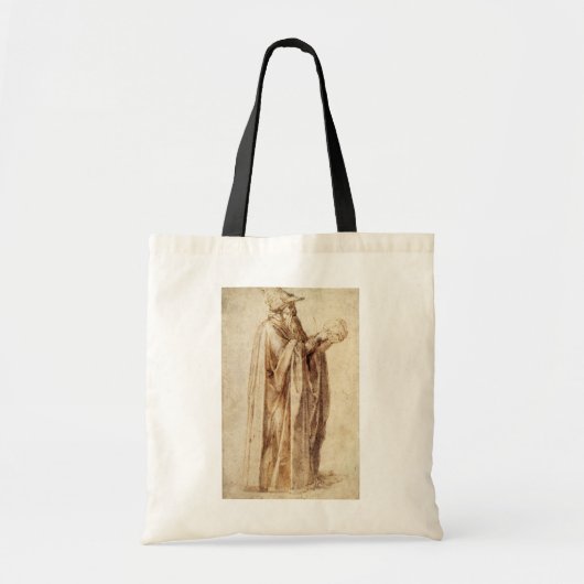 Griekse filosoof met menselijke schedel door Miche Tote Bag (Voorkant)