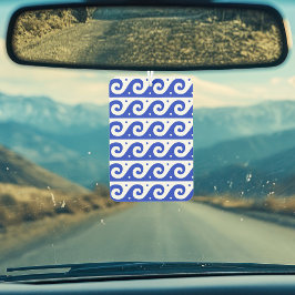 Griekse fret, mediterraan golfpatroon, blauw luchtverfrisser