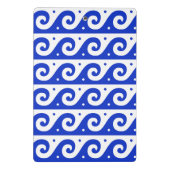 Griekse fret, mediterraan golfpatroon, blauw mini klembord (Achterkant)