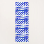 Griekse fret, mediterraan golfpatroon, blauw yogamat (Achterkant)