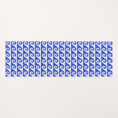 Griekse fret, mediterraan golfpatroon, blauw yogamat (Voorkant (horizontaal))