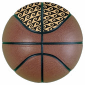 Griekse fret, mediterraan golfpatroon, bruin basketbal (Rechts)
