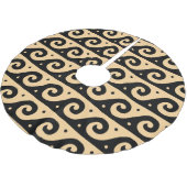 Griekse fret, mediterraan golfpatroon, bruin kerstboom rok (Gekanteld)