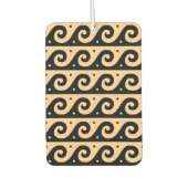 Griekse fret, mediterraan golfpatroon, bruin luchtverfrisser (Voorkant)