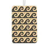 Griekse fret, mediterraan golfpatroon, bruin luchtverfrisser (Achterkant)