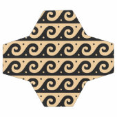 Griekse fret, mediterraan golfpatroon, bruin voetbal (Enkel)