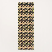 Griekse fret, mediterraan golfpatroon, bruin yogamat (Voorkant)