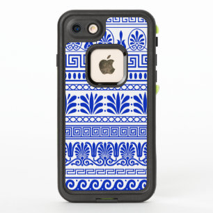 Griekse Fret, Mediterraan Patroon, Blauw