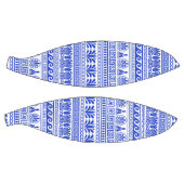 Griekse fret, mediterraan patroon, blauw basketbal (Panelen)