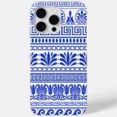 Griekse fret, mediterraan patroon, blauw Case-Mate iPhone case (Achterkant)