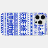 Griekse fret, mediterraan patroon, blauw Case-Mate iPhone case (Achterkant (horizontaal))