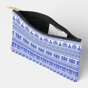 Griekse fret, mediterraan patroon, blauw etui