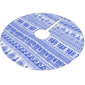 Griekse fret, mediterraan patroon, blauw kerstboom rok (Gekanteld)