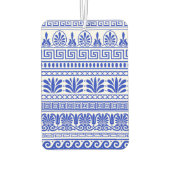 Griekse fret, mediterraan patroon, blauw luchtverfrisser (Achterkant)