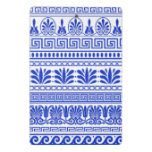 Griekse fret, mediterraan patroon, blauw mini klembord (Achterkant)
